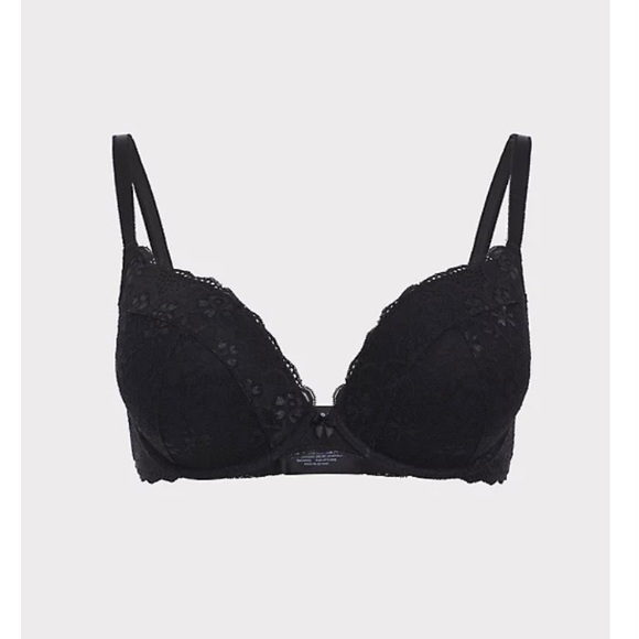 *NWOT* TORRID BLACK LACE PUSH-UP PLUNGE BRA - Picture 3 of 7